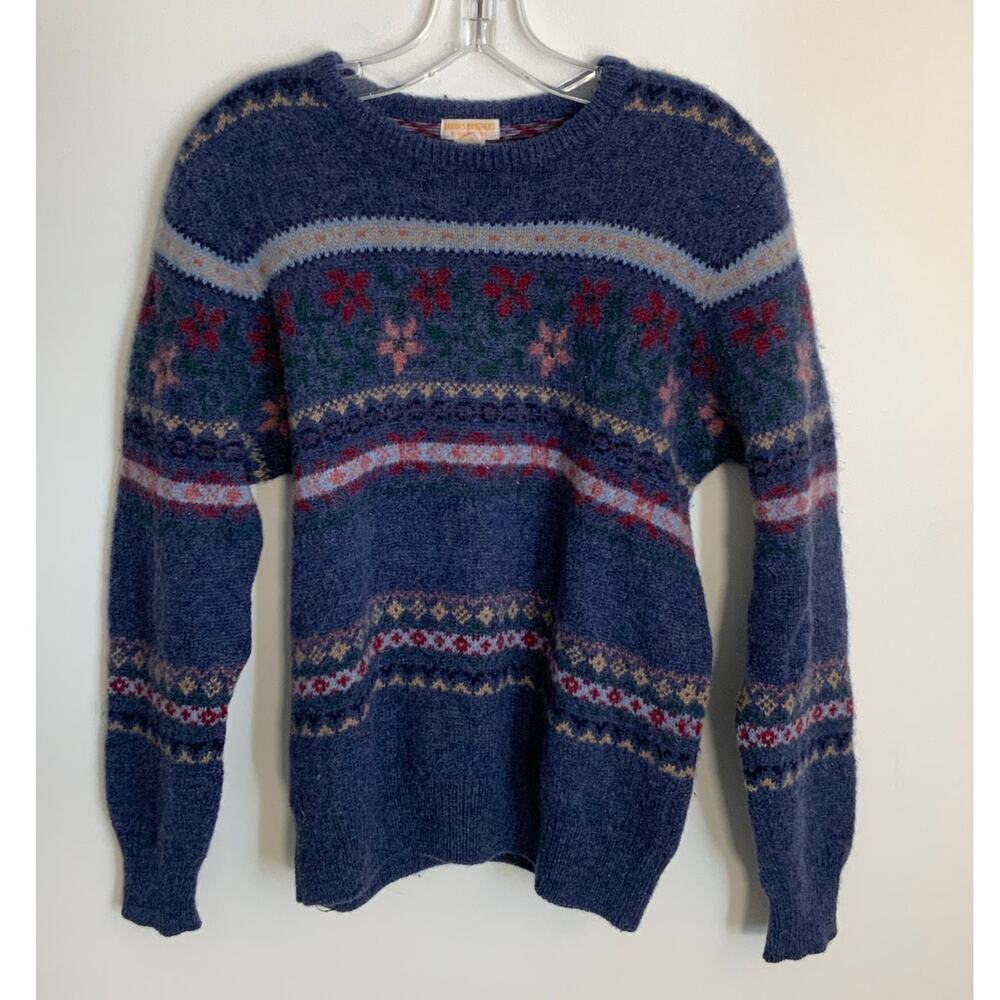 Brooks Brothers Vintage Fair isle Wool Sweater size small